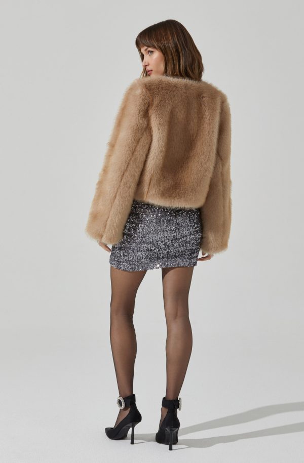 Doxey Faux Fur Cropped Jacket Cheap - Image 5
