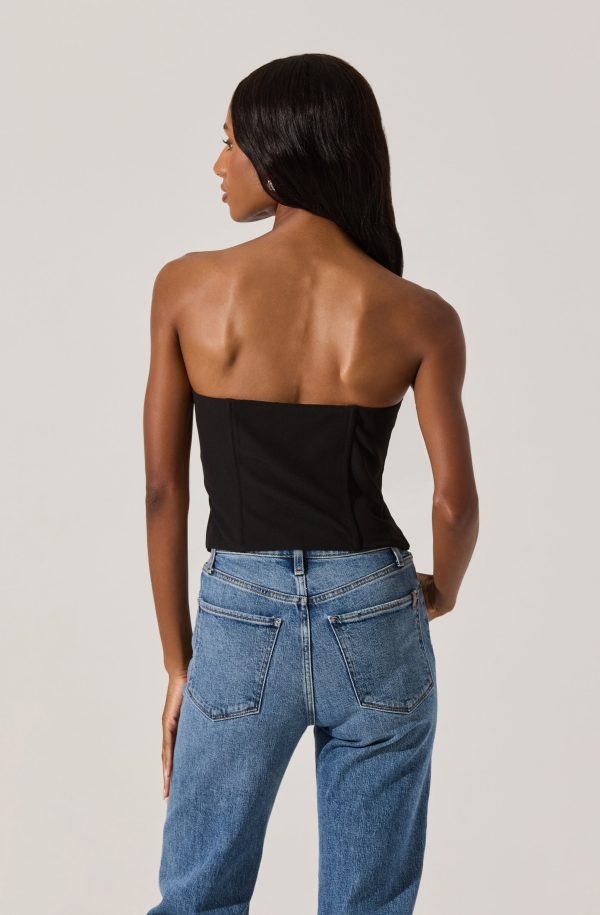 Strapless Bow Bustier Top Sale - Image 4