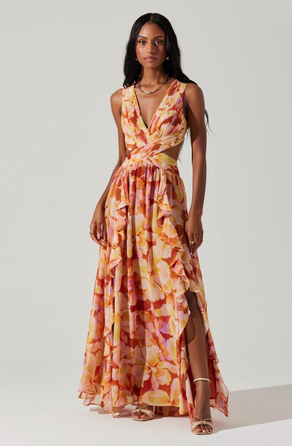 Noya Floral Maxi Dress Online now