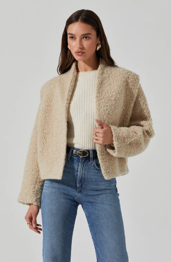 Nona Boxy Collarless Jacket For Discount - Image 3