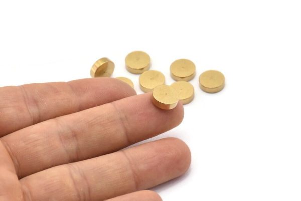 Thick Cut Discs, 10 Raw Brass Round Discs (10x3mm) D0370 Online Hot Sale - Image 4
