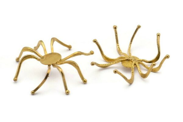10 Raw Brass  Spider Setting Base (50x50mm) N0058 Fashion - Image 2