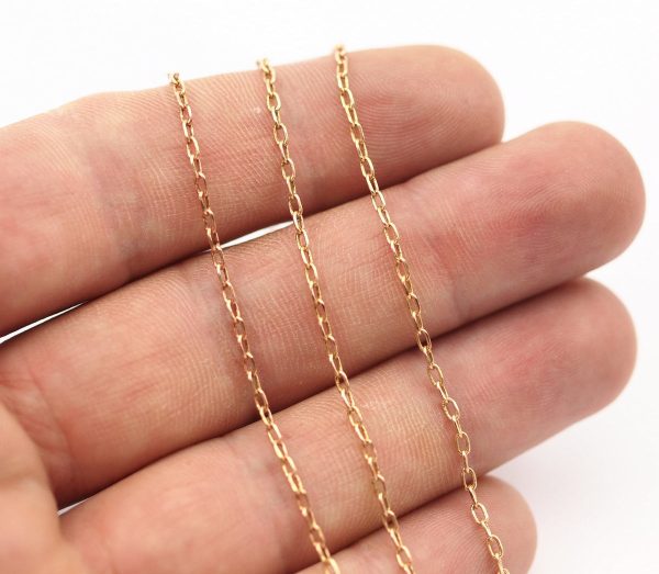 Solder Brass Chain, 20 M Faceted Soldered Brass Chain (1.9x3mm) W5-60rose Z043 Online now - Image 3