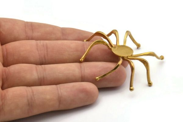 10 Raw Brass  Spider Setting Base (50x50mm) N0058 Fashion - Image 3